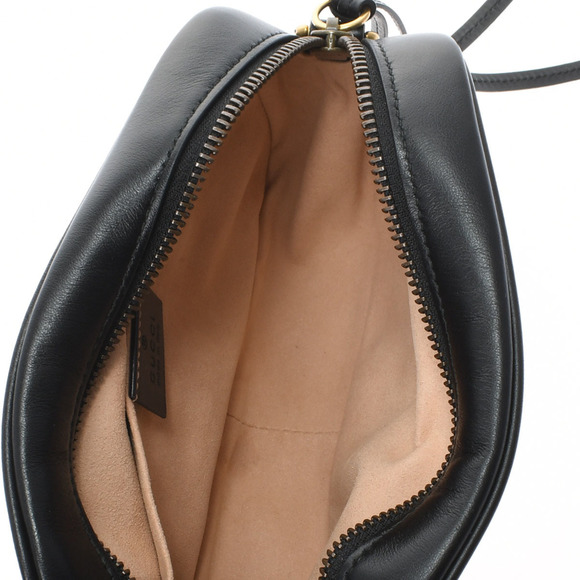 Gucci GG Marmont Mini Black Gold Hardware Quilted Chevron - Picture 9 of 11